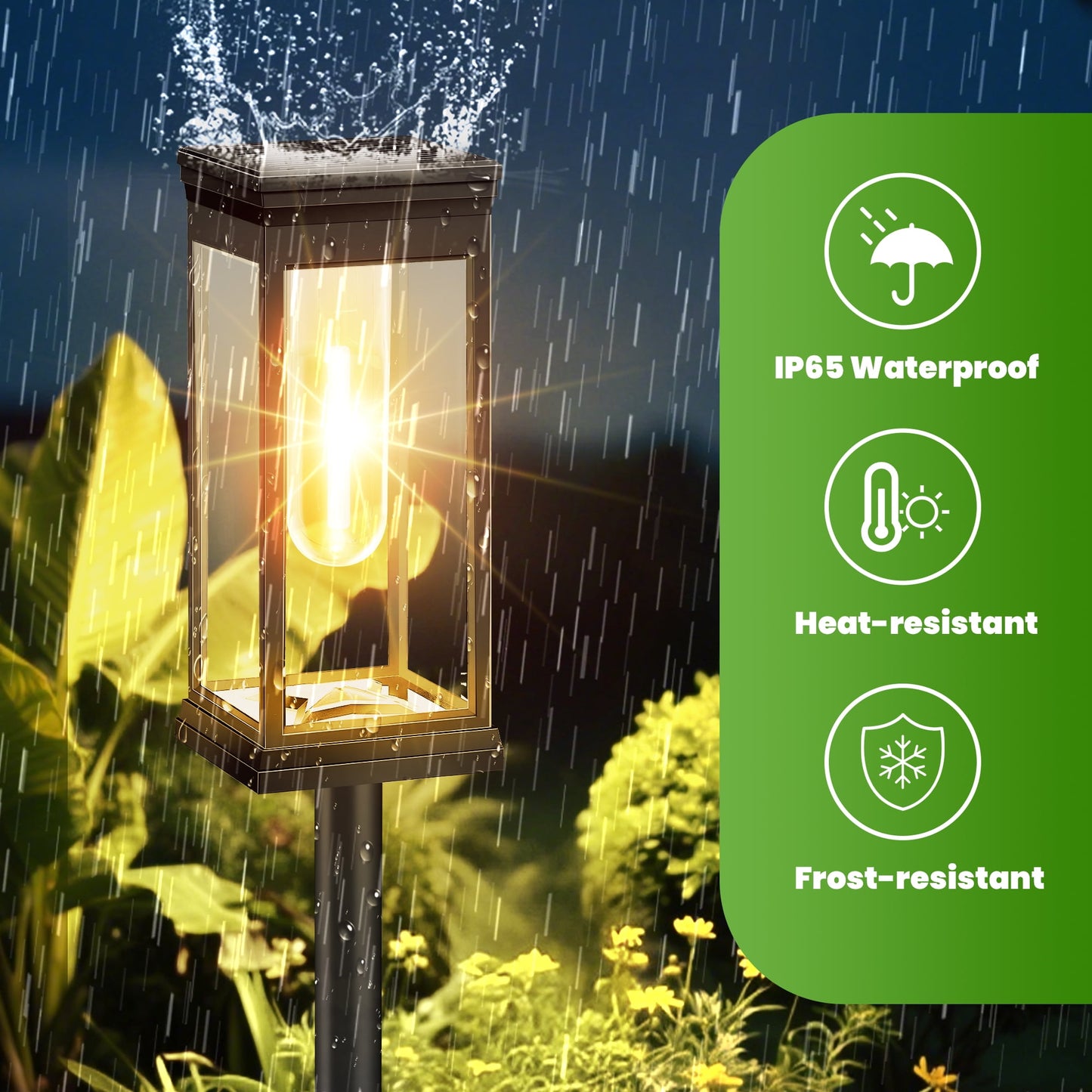 Square Solar Pathway Lights 6 Pack