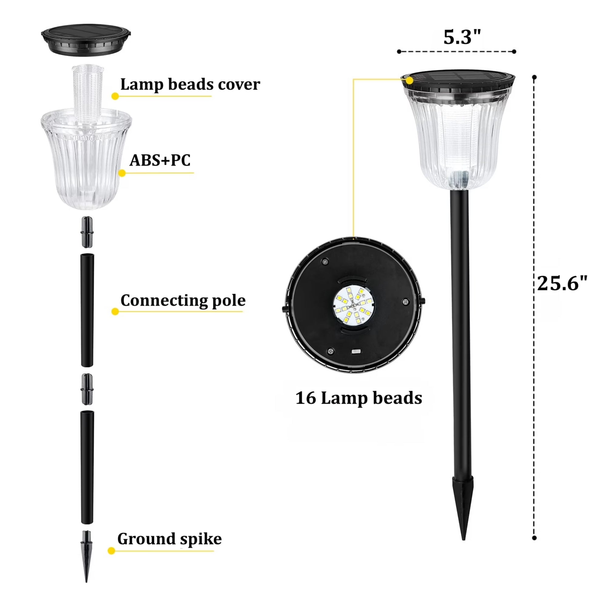 Bowl Solar Pathway Lights 4 Pack