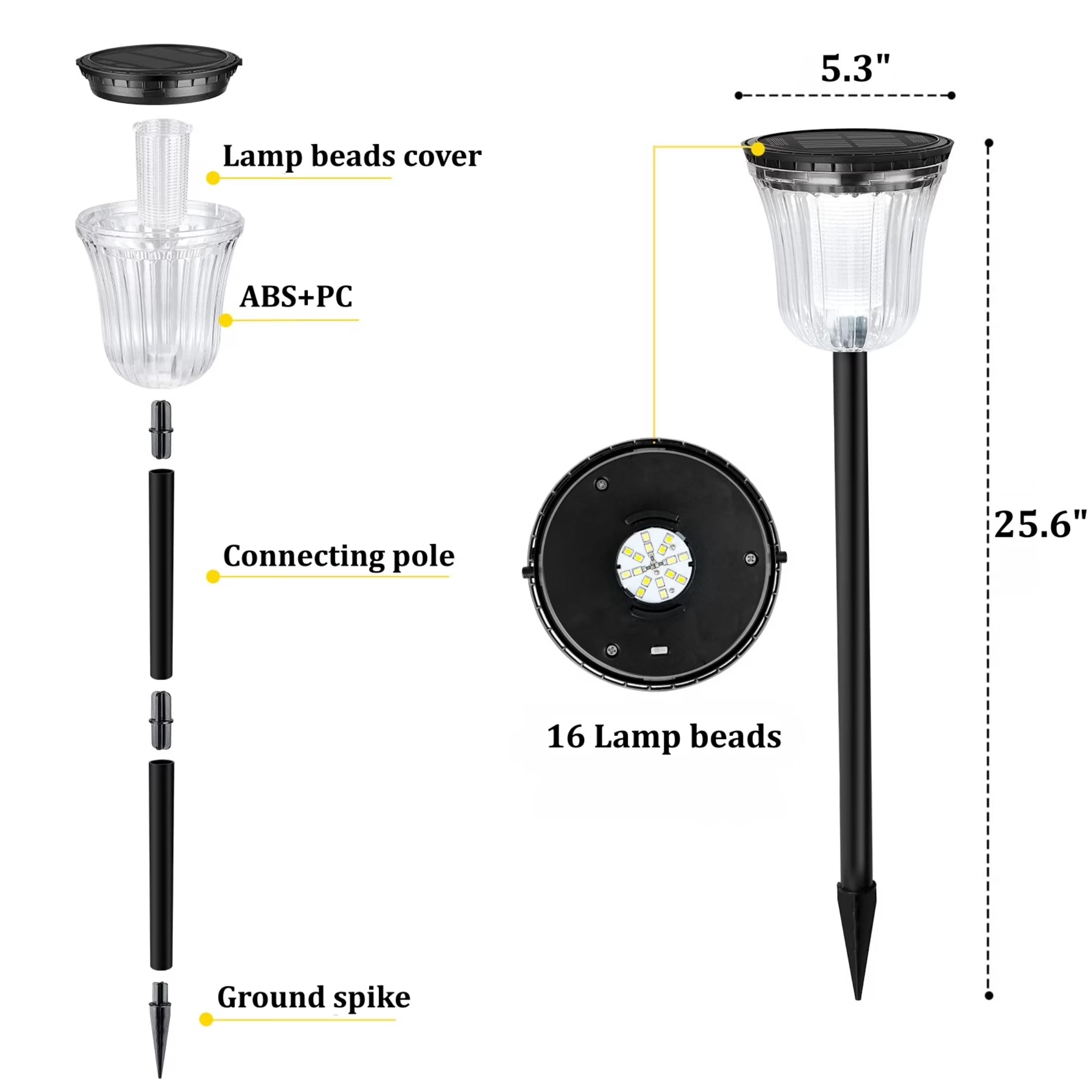 Bowl Solar Pathway Lights 4 Pack