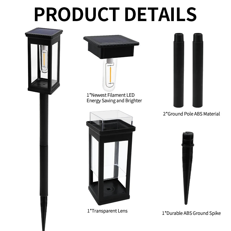 Retro Solar Pathway Lights 