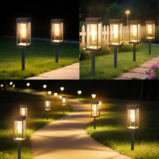 Square Solar Pathway Lights 6 Pack