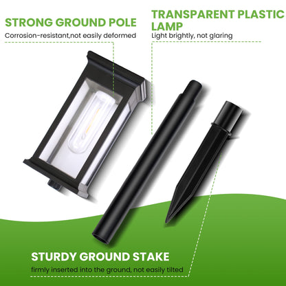 Square Solar Pathway Lights 6 Pack