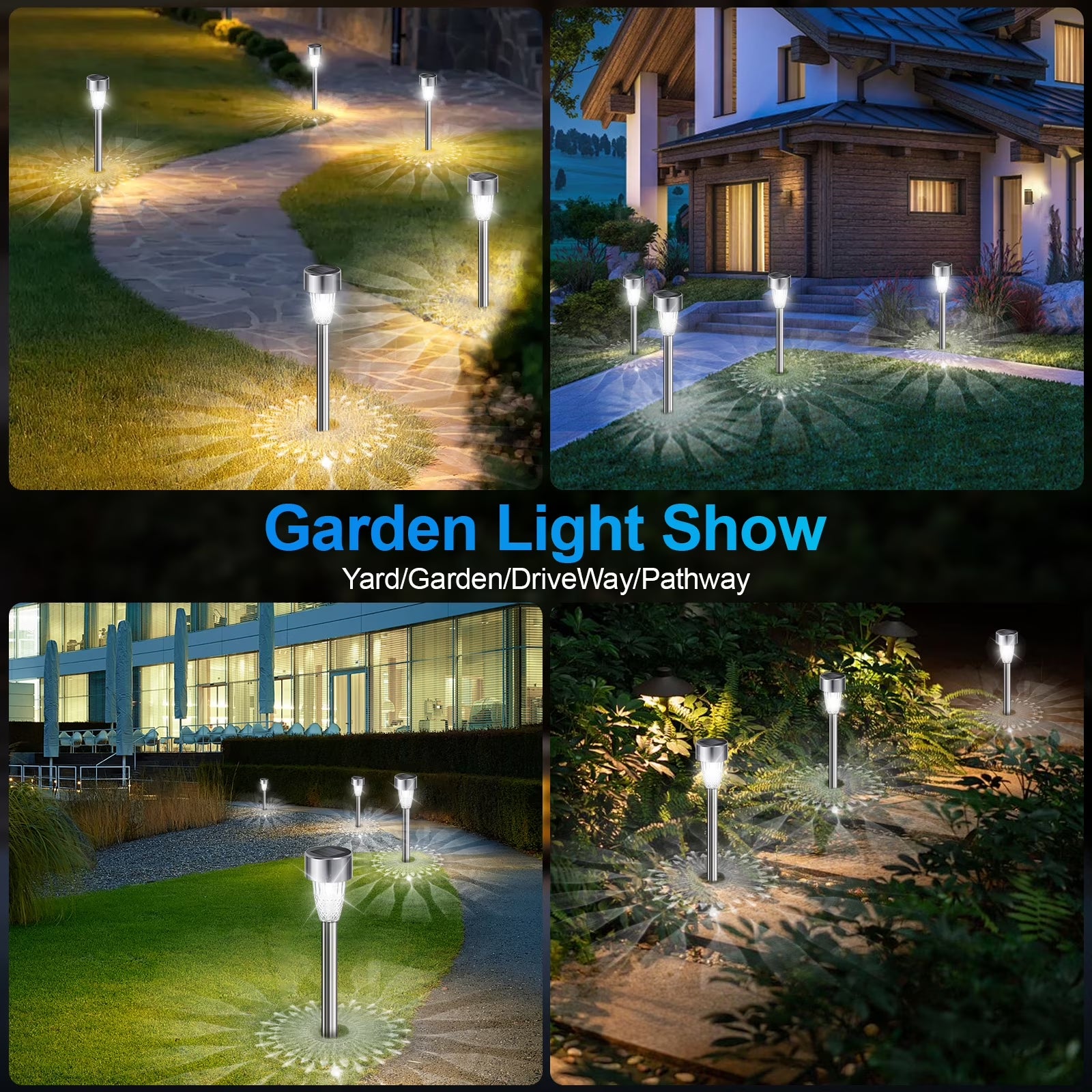 LED Solar Pathway Lights 12 Pack