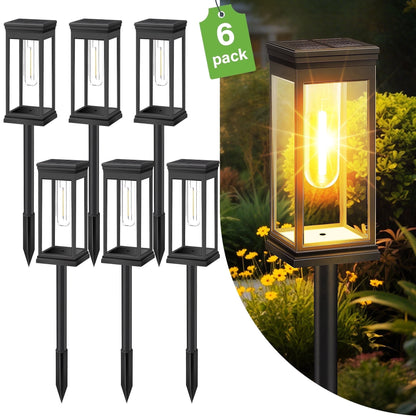 Square Solar Pathway Lights 6 Pack
