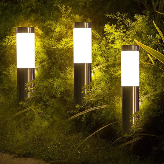 Modern Stainless Steel LED Solar Pathway Lights