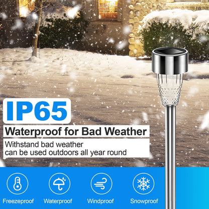 LED Solar Pathway Lights 12 Pack