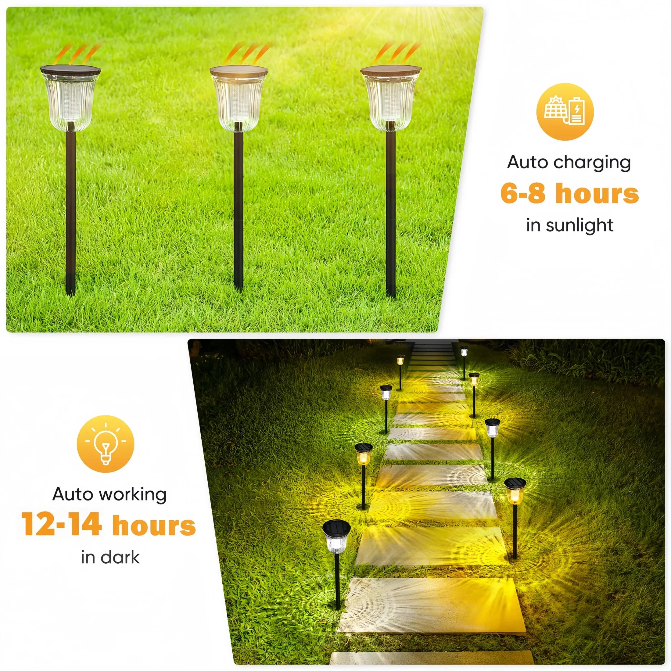 Bowl Solar Pathway Lights 4 Pack