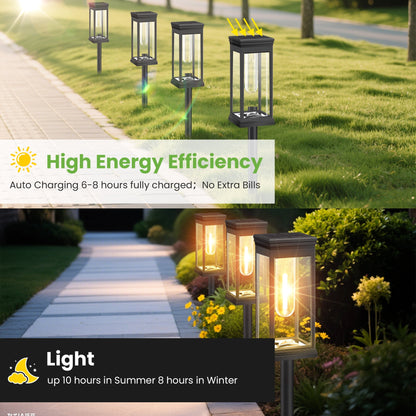 Square Solar Pathway Lights 6 Pack
