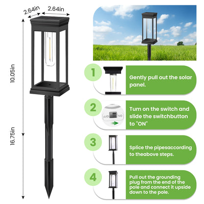 Square Solar Pathway Lights 6 Pack