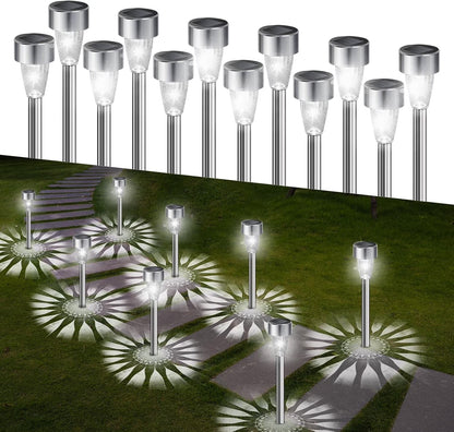 LED Solar Pathway Lights 12 Pack